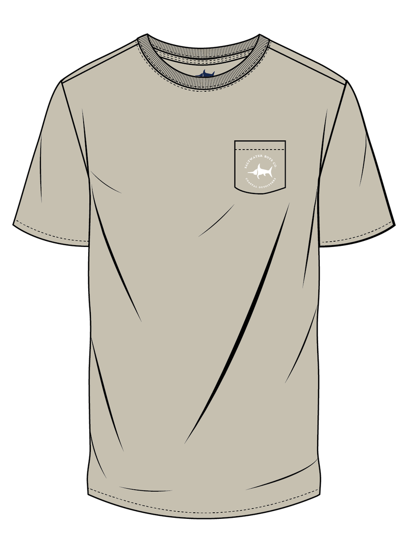 Saltwater Boys Company Hunting Dog T-Shirt - Khaki