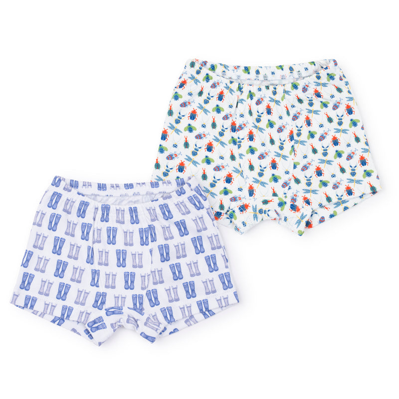 Lila + Hayes Boys Underwear Set - Busy Bugs/Puddle Jumping Blue