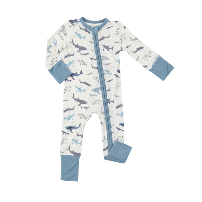 Angel Dear Sharks Zipper Romper