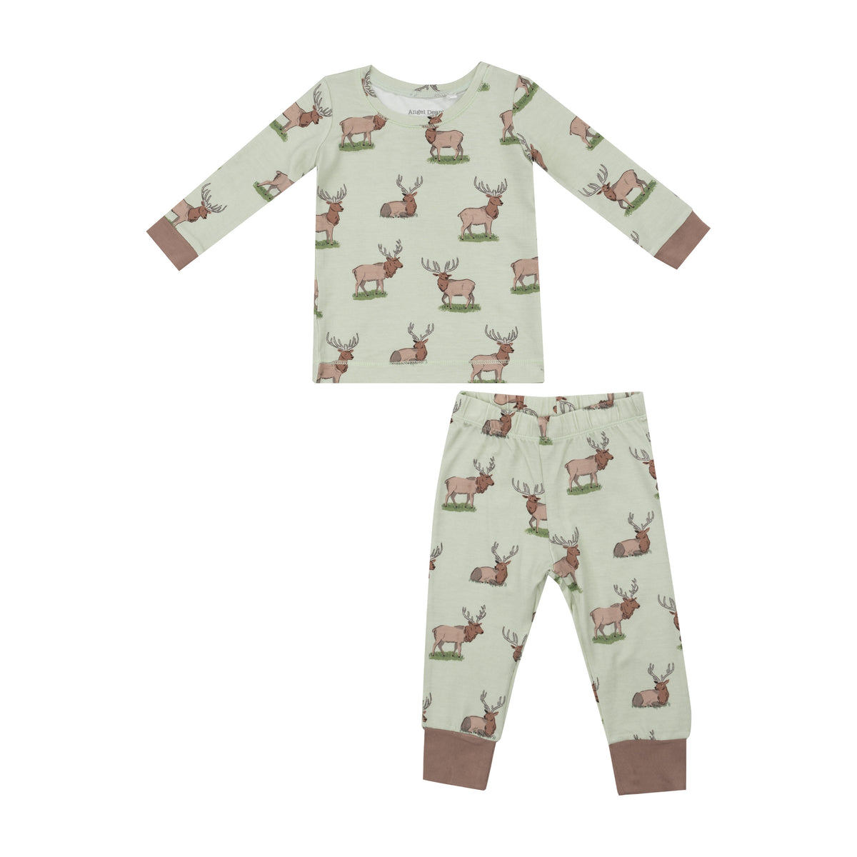 *Pre-Sale* Angel Dear Elk Pajama Set - Green