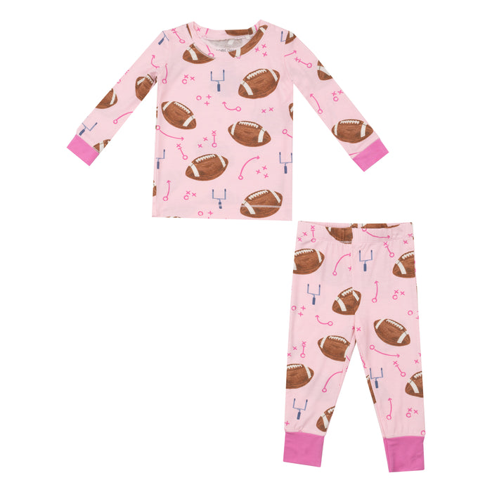 Angel Dear Football Pajama Set - Pink