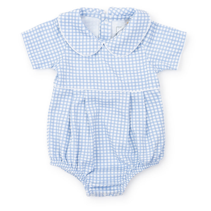 Lila + Hayes Light Blue Box Plaid Bubble