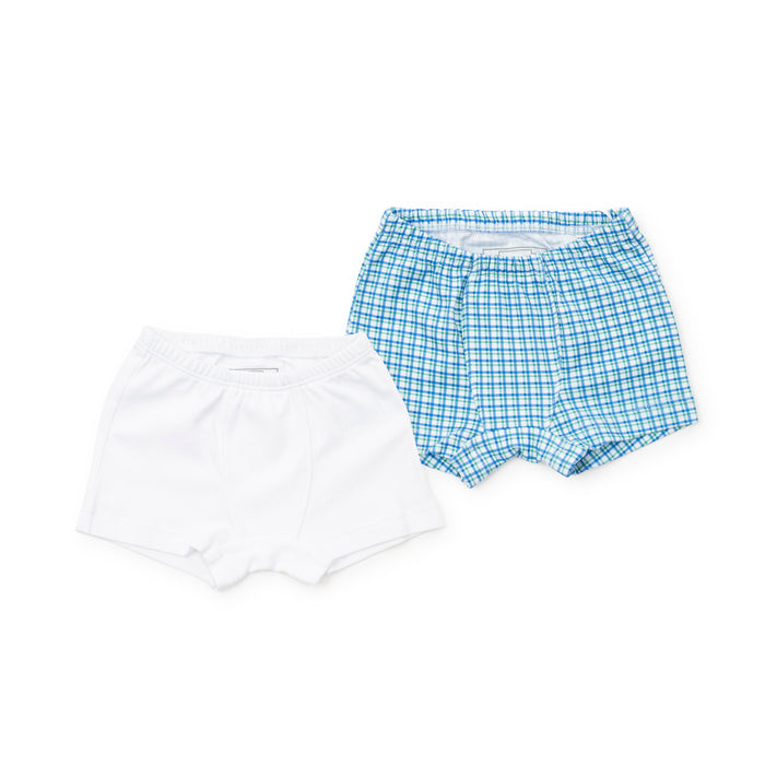 Lila + Hayes Boys Underwear Set - Hampton Plaid/White