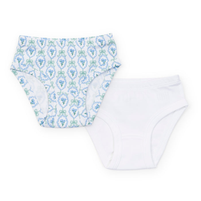 Lila + Hayes Girls Underwear Set - Hampton Bloomers/White