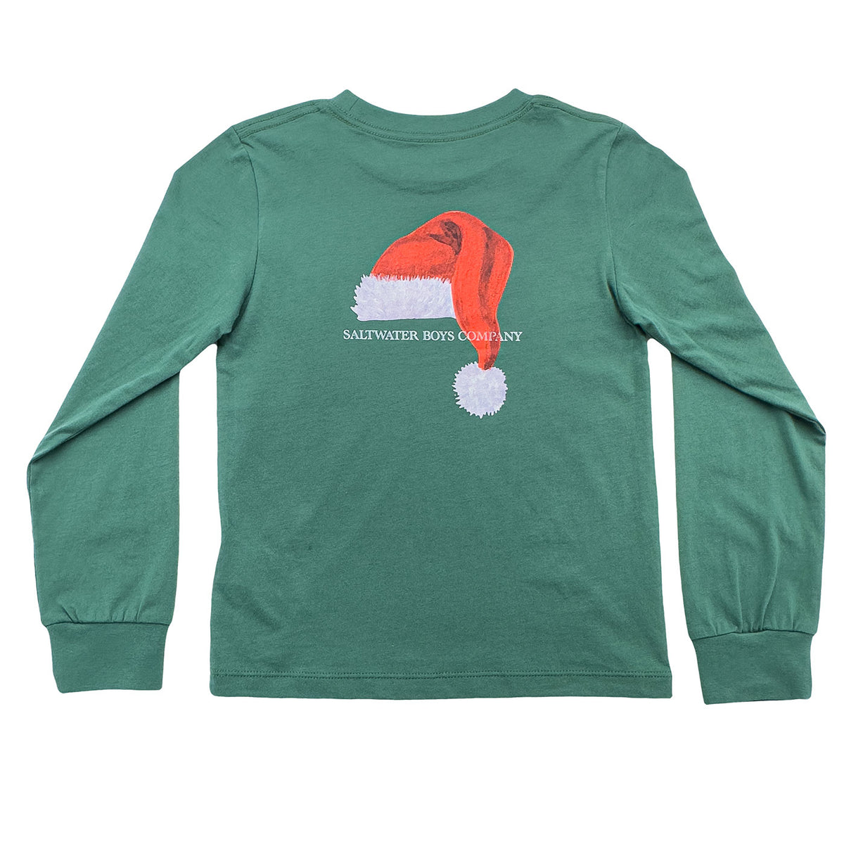 *Pre-Order* Saltwater Boys Company Santa Hat Long Sleeve T-Shirt - Green