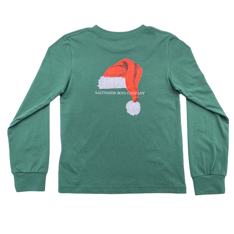 *Pre-Order* Saltwater Boys Company Santa Hat Long Sleeve T-Shirt - Green