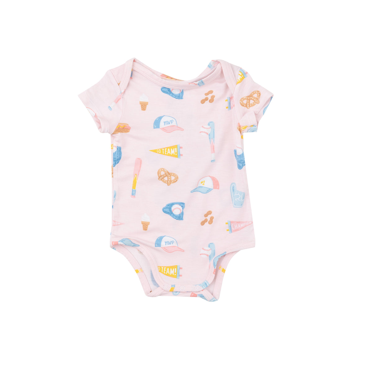 Angel Dear Baseball Onesie - Pink