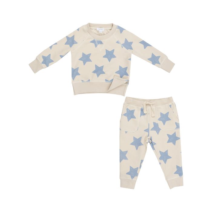 Angel Dear Blue Stars Jogger Set