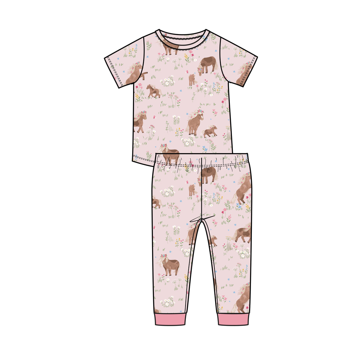 Angel Dear Ponies Pajama Set