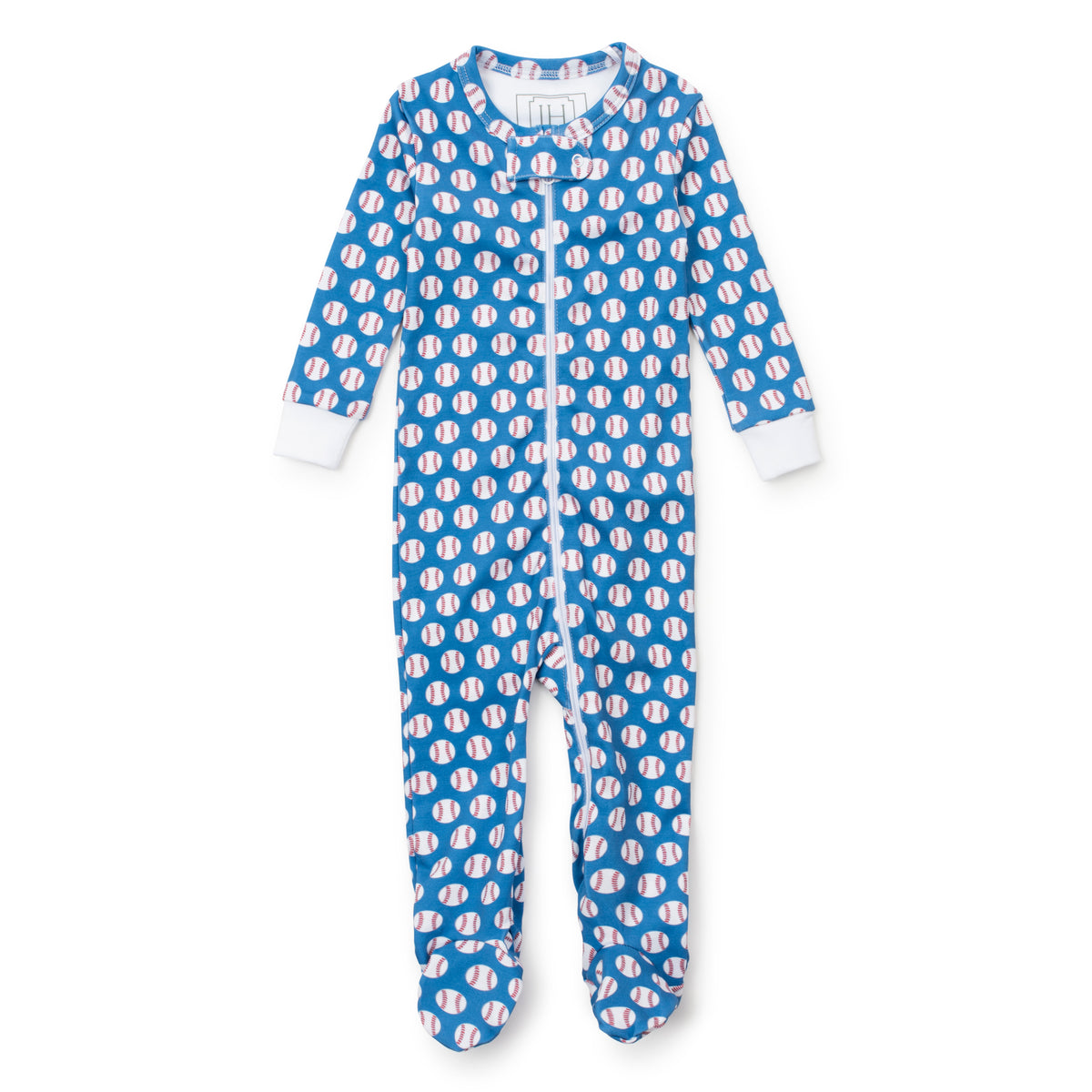 *Pre-Order* Lila + Hayes Baseball Footie - Blue