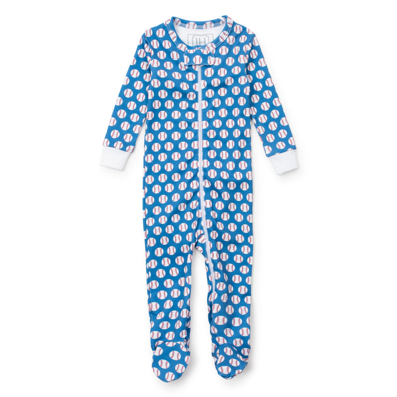 *Pre-Order* Lila + Hayes Baseball Footie - Blue