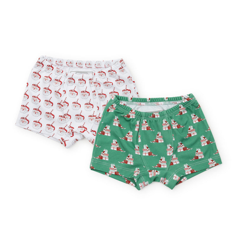 Lila + Hayes Boys Underwear Set - Hot Cocoa Santa/Santa’s Helper