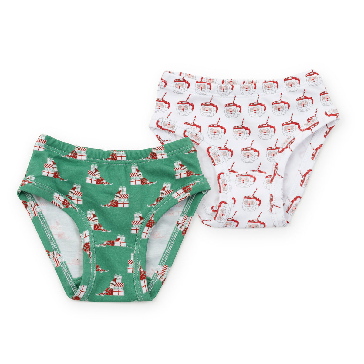 Lila + Hayes Girls Underwear Set - Hot Cocoa Santa/Santa’s Helper