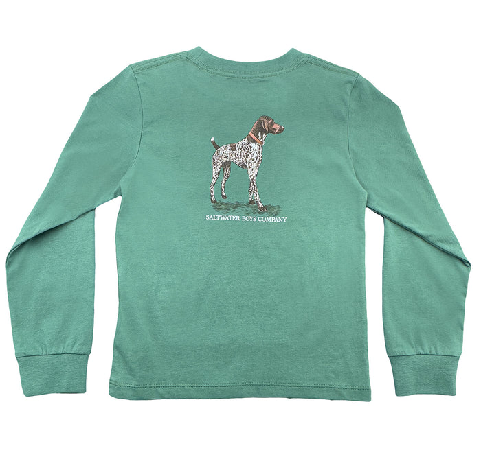 Saltwater Boys Company Dog Long Sleeve T-Shirt - Green