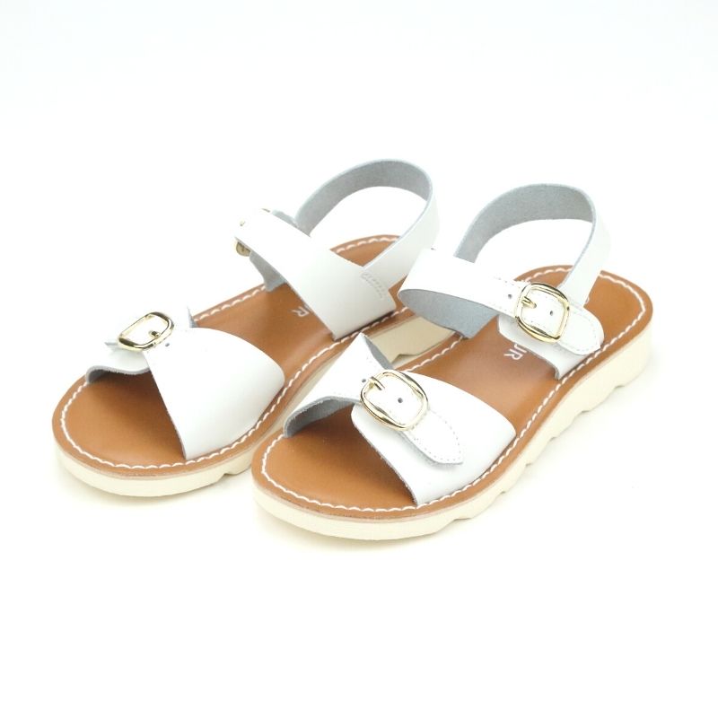 L’Amour Hera Buckled Sandal - White