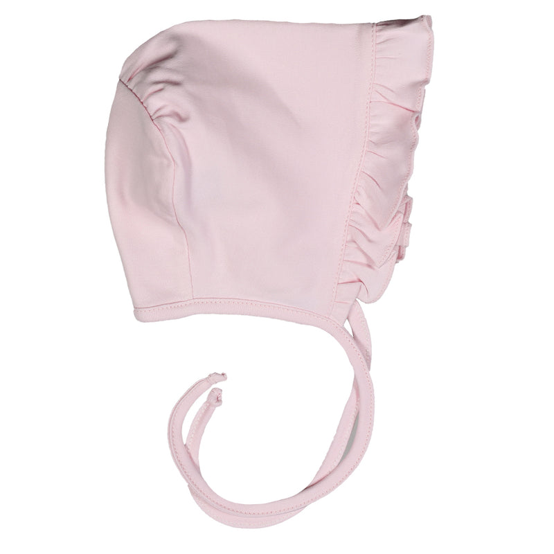 Baby Loren Pima Ruffles Bonnet - Pink