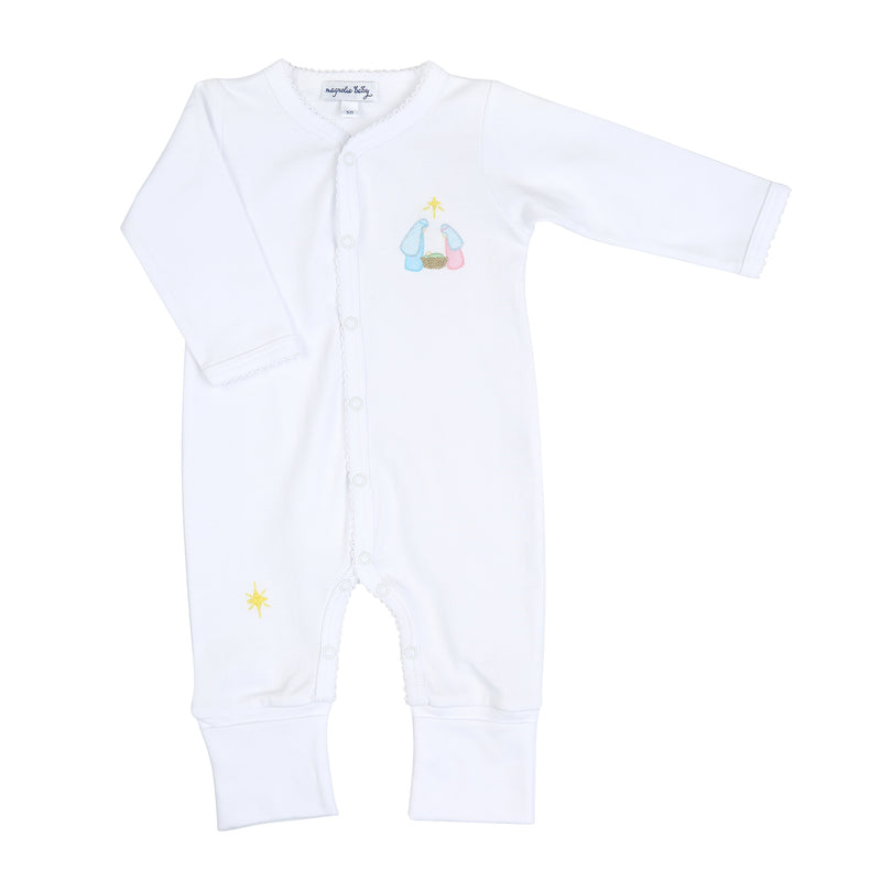 Magnolia Baby Oh Holy Night White Embroidered Playsuit