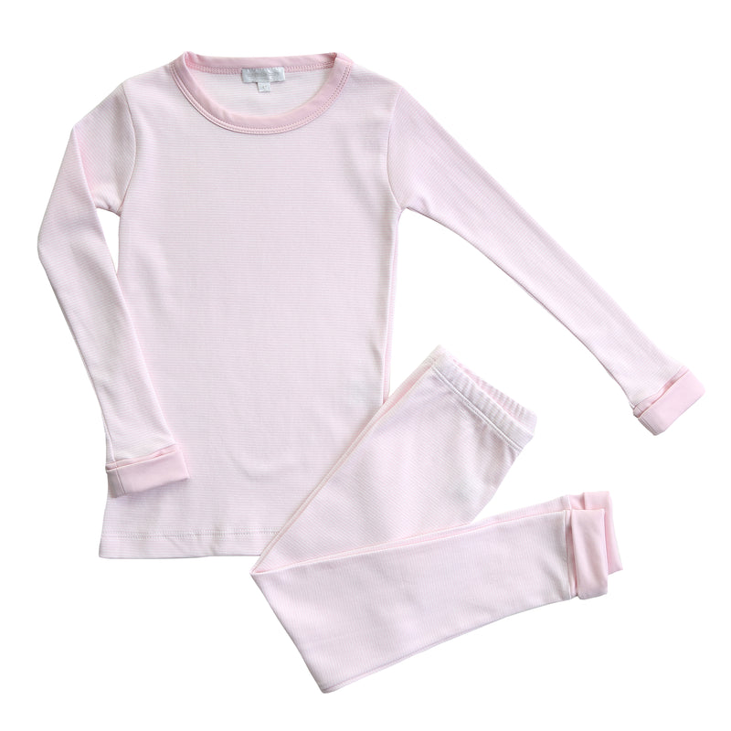Magnolia Baby Mini Striped Essentials Long Pajamas - Pink