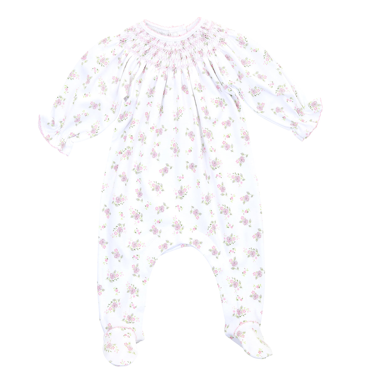 Magnolia Baby Hope’s Rose Printed Bishop Footie