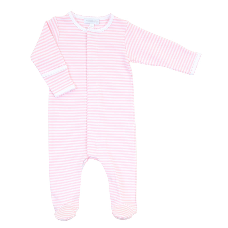 Magnolia Baby Essentials Stripes Footie - Pink