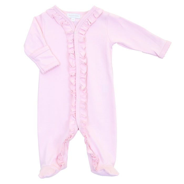 Magnolia Baby Ruffle Footie - Pink