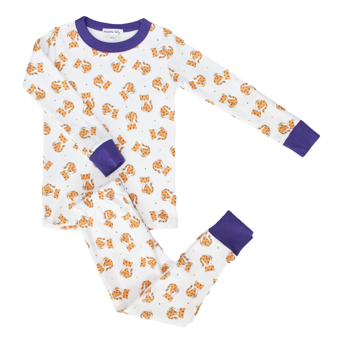 Magnolia Baby Tiny Tiger Purple Long Pajama