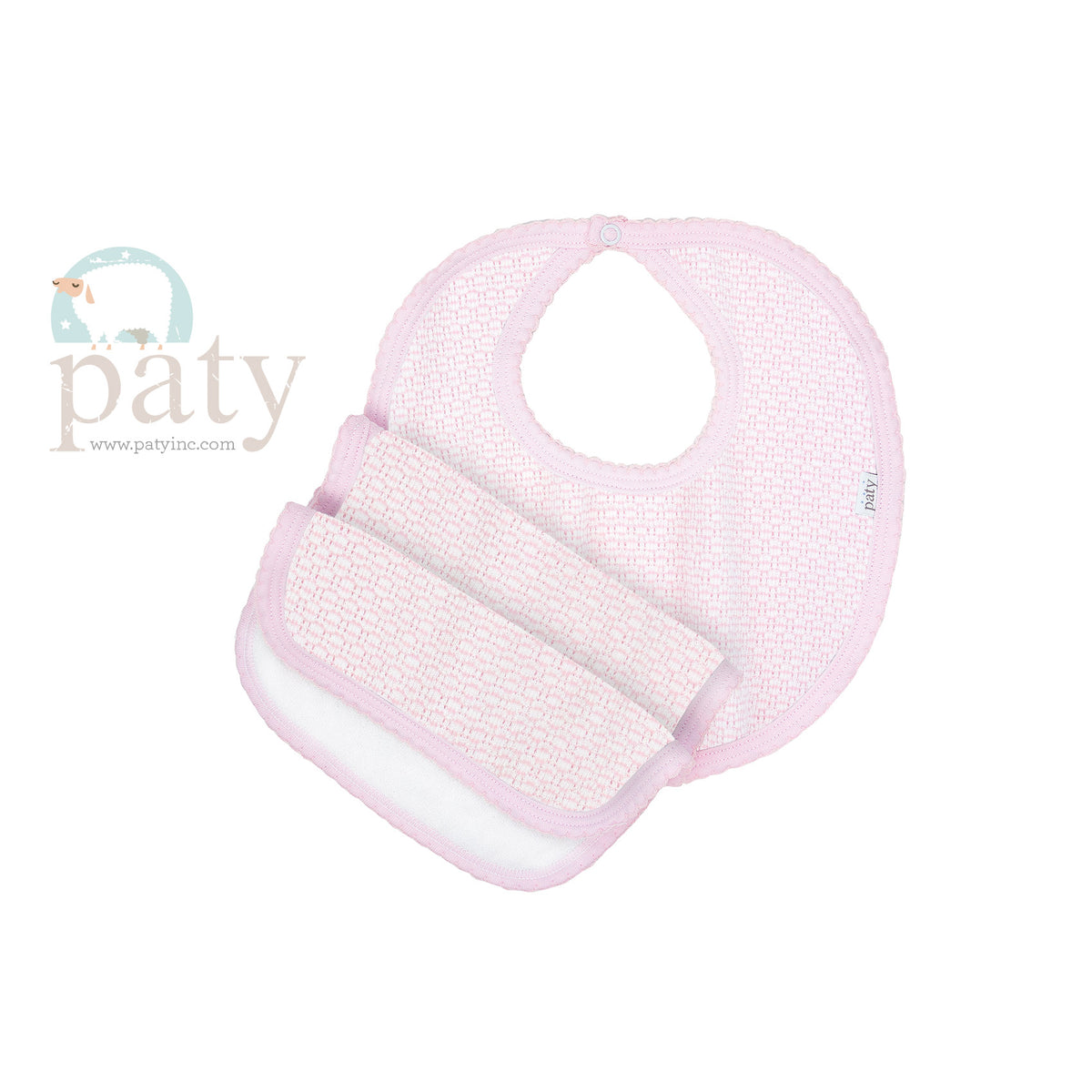 Paty, Inc. Bib & Burp Cloth Set - Pink