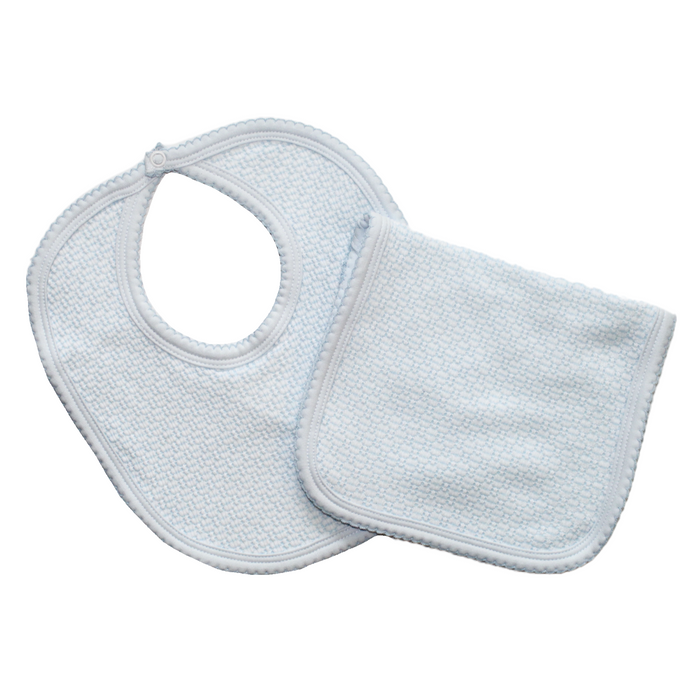 Paty, Inc. Bib & Burp Cloth Set - Blue