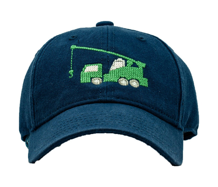 Harding Lane Crane Truck on Navy Kids Hat