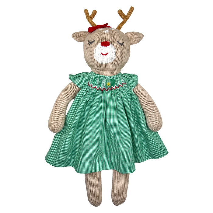 Zubels Knit Reindeer w/ Green Dress