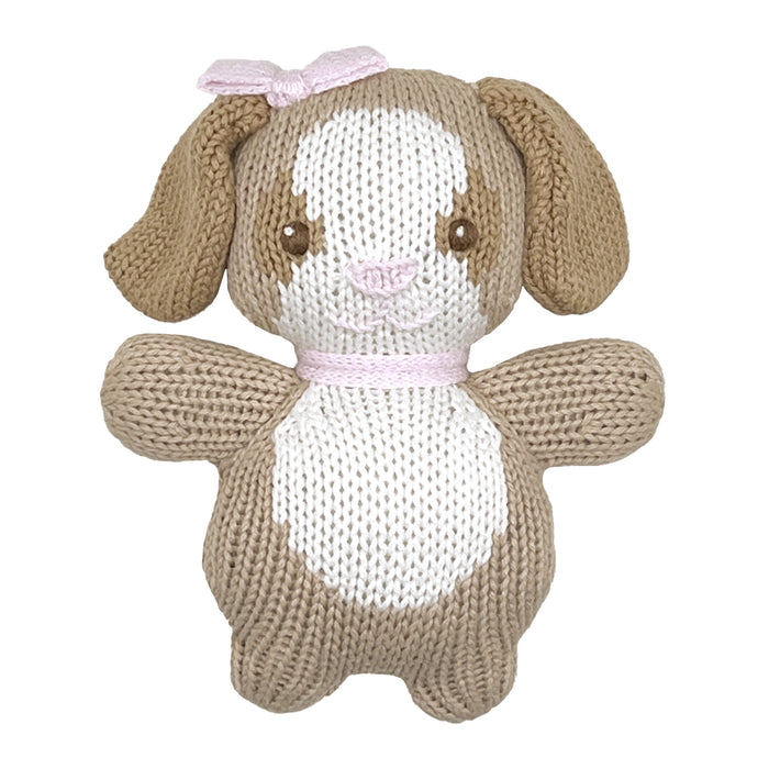 Zubels Knit Dog Rattle - Pink