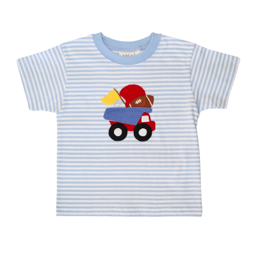 Boys Football Dump Truck Appliqué T-Shirt