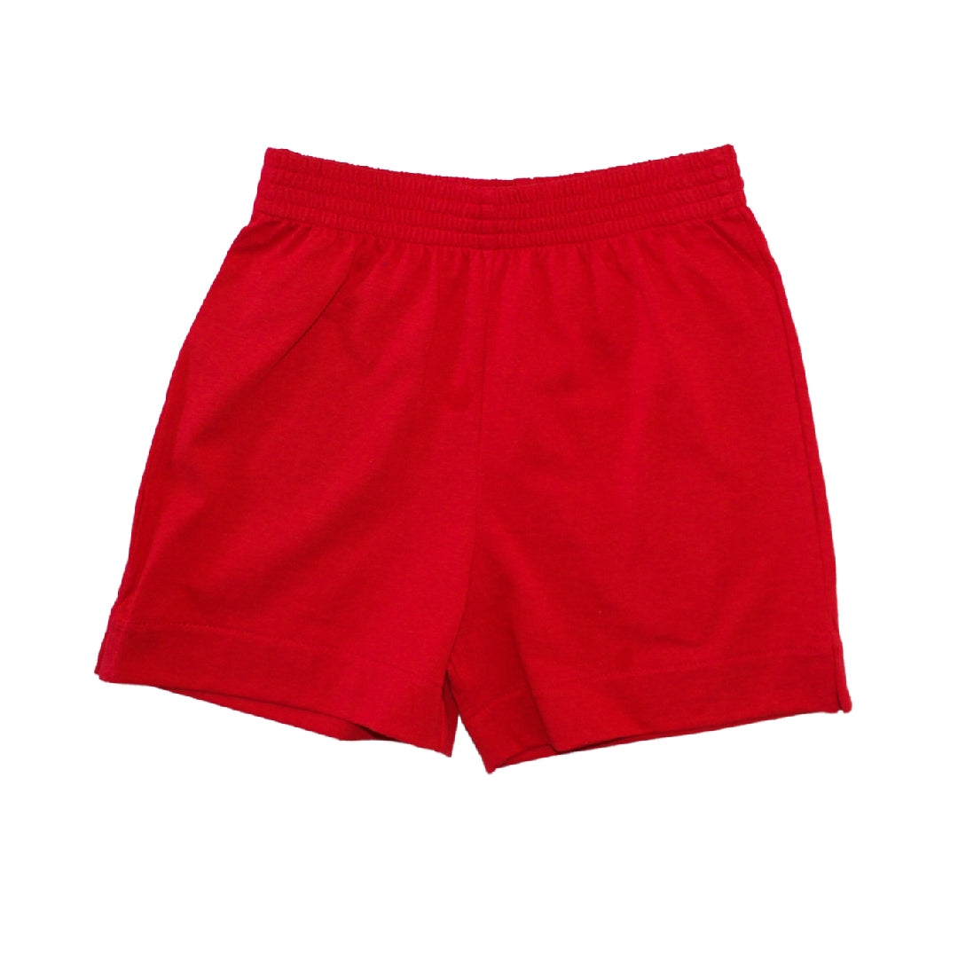 Boys Knit Shorts - Red