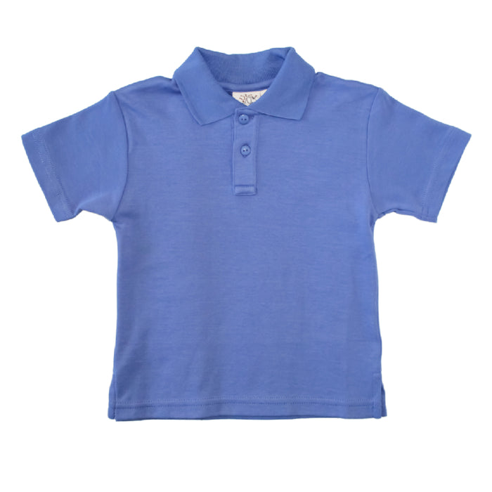 Boys Polo Shirt - Dark Chambray